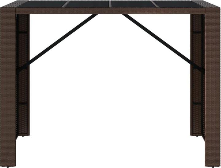 Produktbild vidaXL Bartisch mit Glasplatte (145 x 80 x 110 cm)