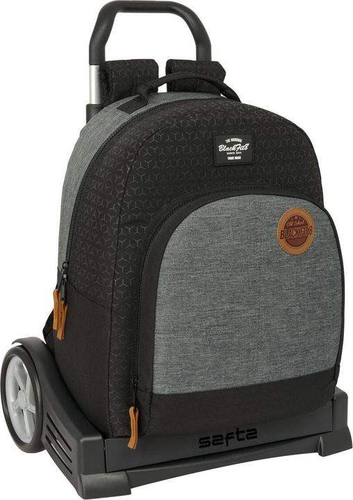 Produktbild Safta School Rucksack with Wheels BlackFit8 Old school Black Grey 32 x 42 x 15 cm