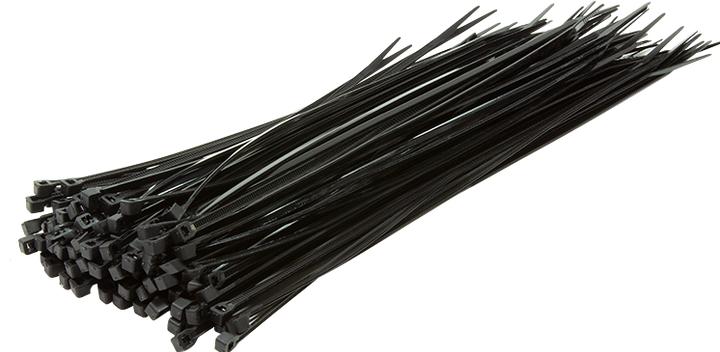 Actual product image LogiLink Cable tie 100 pieces, length: 300 mm, thickness: 3,4 mm, black (Plastic cable ties, 300 mm, 100 pcs.)