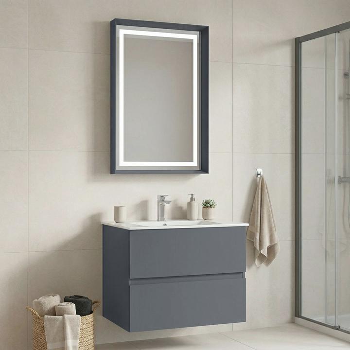 Produktbild Homitis Nest 71 v2 Bathroom Cabinet With Sink & Mirror Set (2 Pieces)