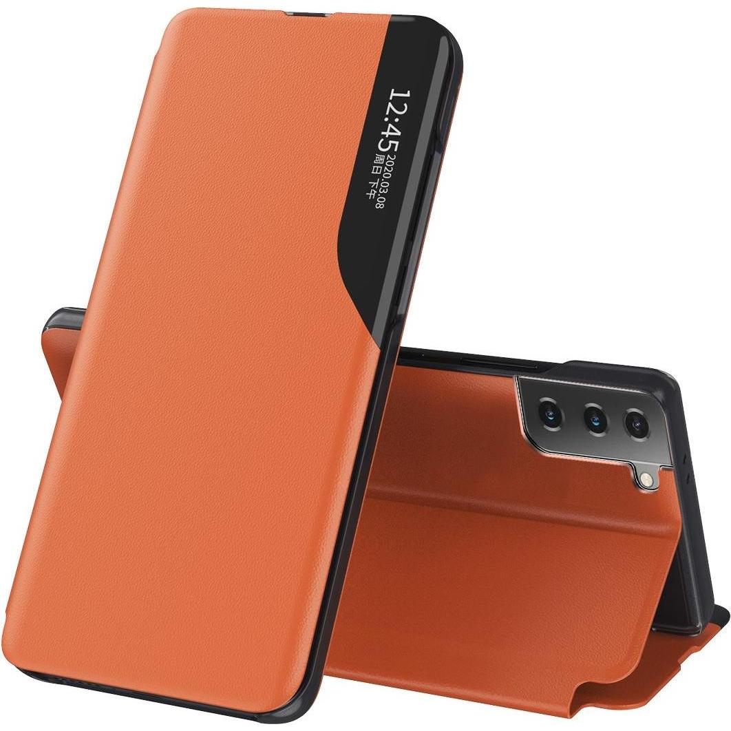 König Design Hülle Handy Schutz für Samsung Galaxy S21 Plus Case Cover Tasche Etuis Orange (Samsung Galaxy S21+), Smartp...