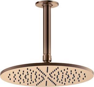 Actual product image Gessi Inciso anti-limestone overhead shower D300 mm, with joint and ceiling arm 266 mm, 1/2 connecti