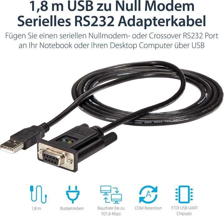 Productafbeelding StarTech USB Naar Seriële Dce Adapter (1.70 m)