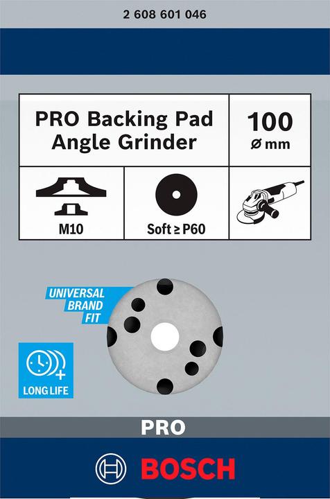 Actual product image Bosch Professional Zubehör PRO Backing Pad soft, 125 mm, M10, soft (P60)
