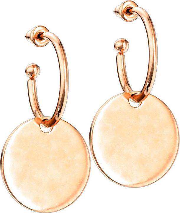 Produktbild Star Piercing Ohrstecker rosegold Anhänger runde Platte (ohne Messing, Chirurgenstahl 316L)