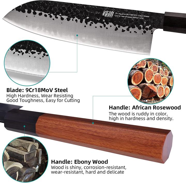 Produktbild Findking Santoku-Messer (18.40 cm)