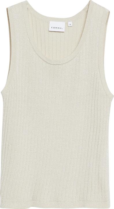 Comma Softer Viskose-Glitzergarn-Tank im lässigen Rippstrick (46)