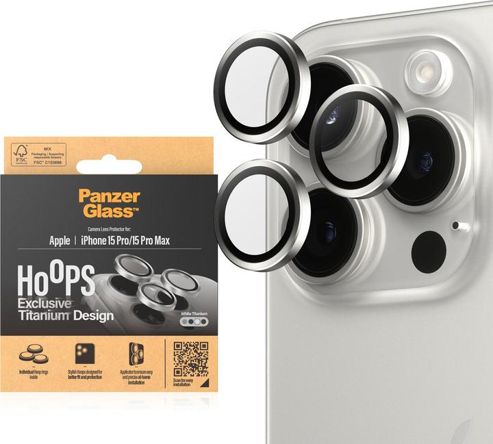 Actual product image PanzerGlass Hoops Camera Lens Protector (1 Piece, Apple iPhone 15 Pro Max, Apple iPhone 15 Pro)