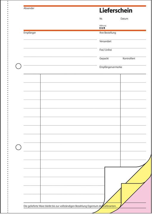 Productafbeelding Sigel Afleveringsbon Papierformaat: DIN A5 Zelfkopiërend: Ja (40 x)