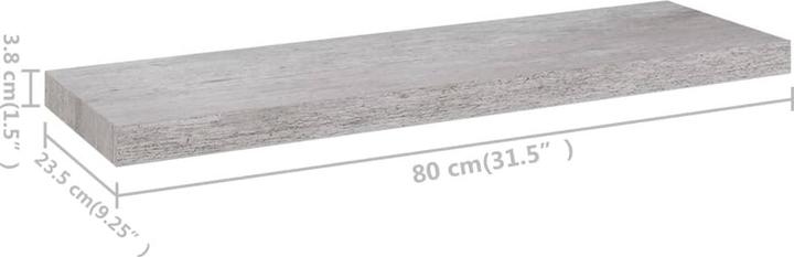 Actual product image vidaXL Wandregal (23.50 x 80 x 3.80 cm)