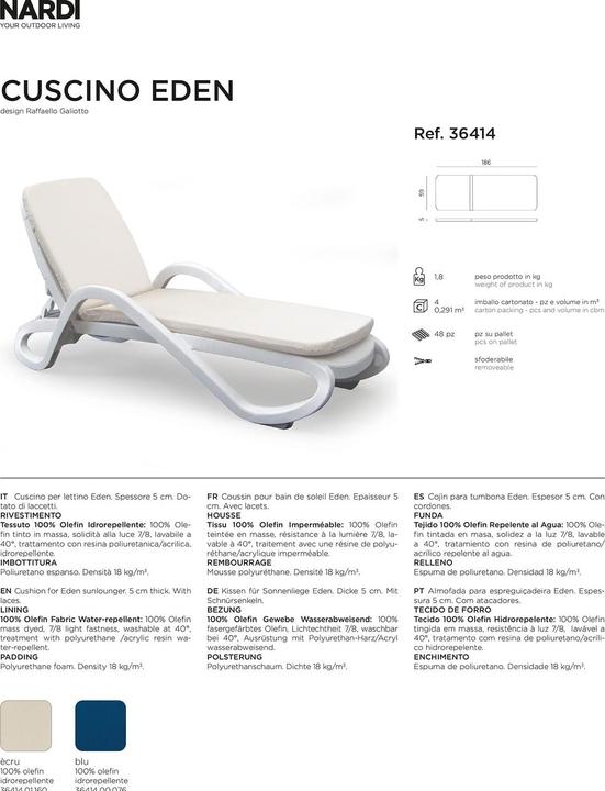 Produktbild Nardi Eden (59 x 186 cm)