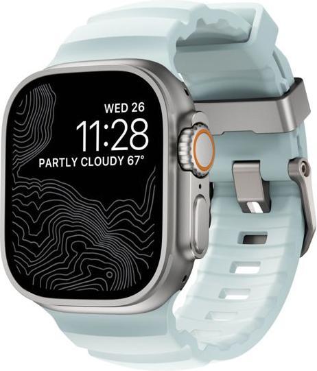 Produktbild Nomad Rocky Point Band 46/49mm Icy Blue Glow Connector Natural (Kompressionsgeformter Fluorkautschuk (FKM), Apple Watch Ultra 2, Apple Watch Ultra)