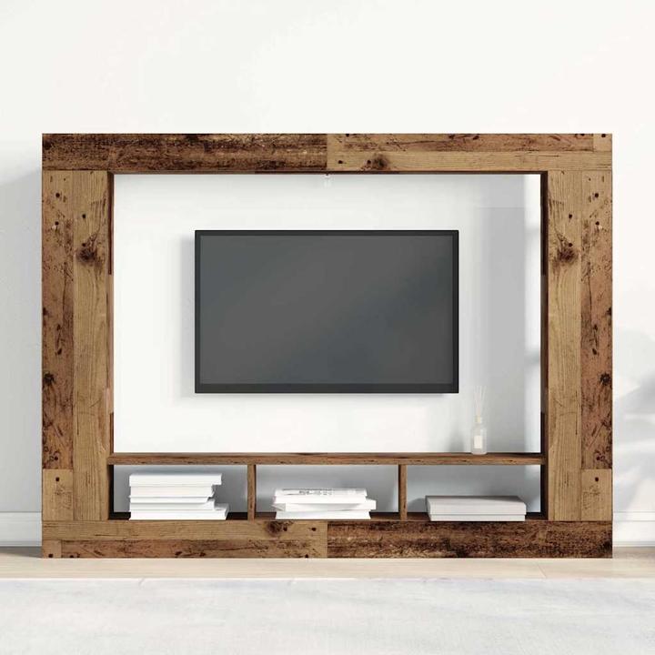 Actual product image VidaXL TV wall unit in reclaimed wood 152x22x113 cm (152 x 22 x 113 cm)