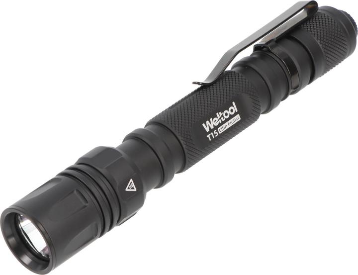 Weltool T15 – taktische LED-Stiftlampe mit 1.400 Lumen und 464 m Reichweite (schwarz) (16.75 cm, 1400 lm)