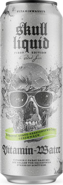 Skull Liquid Vitamin-Water - Limette-Guave- Passionsfrucht (12x568ml Dose) (Guave, Limette, Passionsfrucht, 12 x)