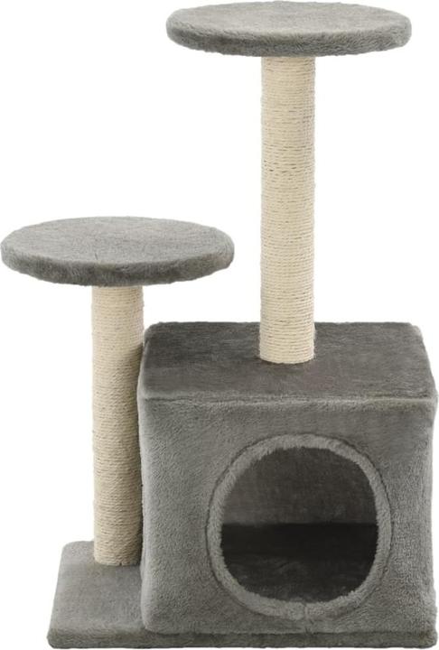 Produktbild vidaXL Kratzbaum (60 cm, Beige mit Pfoten-Muster)