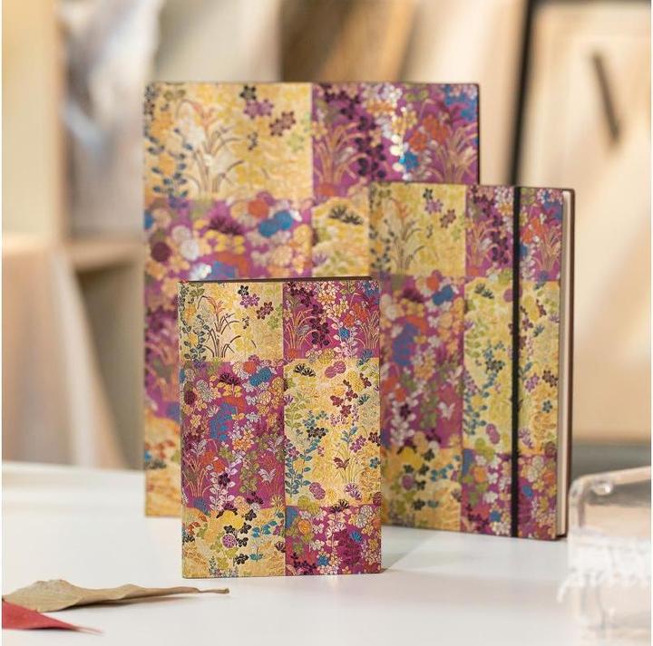 Image du produit Paperblanks Carnet de notes Kara-ori 12 x 17 cm, Ligné, Rose (12 x 17 cm, À rayures, Couverture souple)