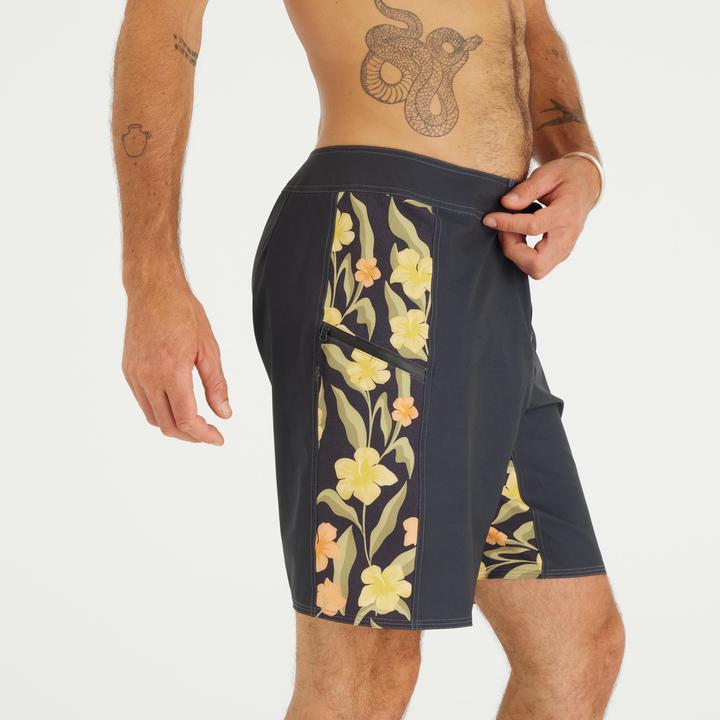 Produktbild Olaian Boardshorts Surfen Herren lang 500 Arch Spring 19" schwarz (40)