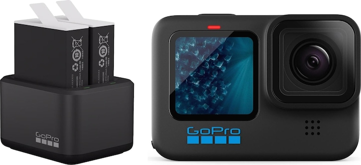 Produktbild GoPro HERO11 Black inkl. Dual-Akku und Ladegerät (60p, GPS, Bluetooth, WLAN)