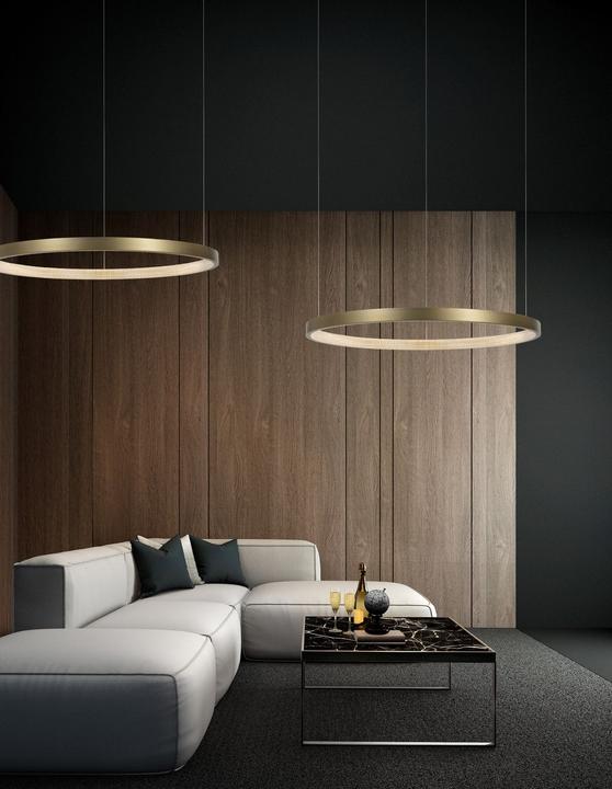 Actual product image Nova Luce VEGAS LED pendant light brass 35W warm white 180x108cm 86016805