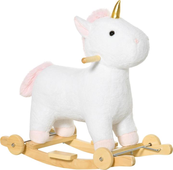 Homcom Schaukeltier Spielzeug, Triceratops, Einhorn