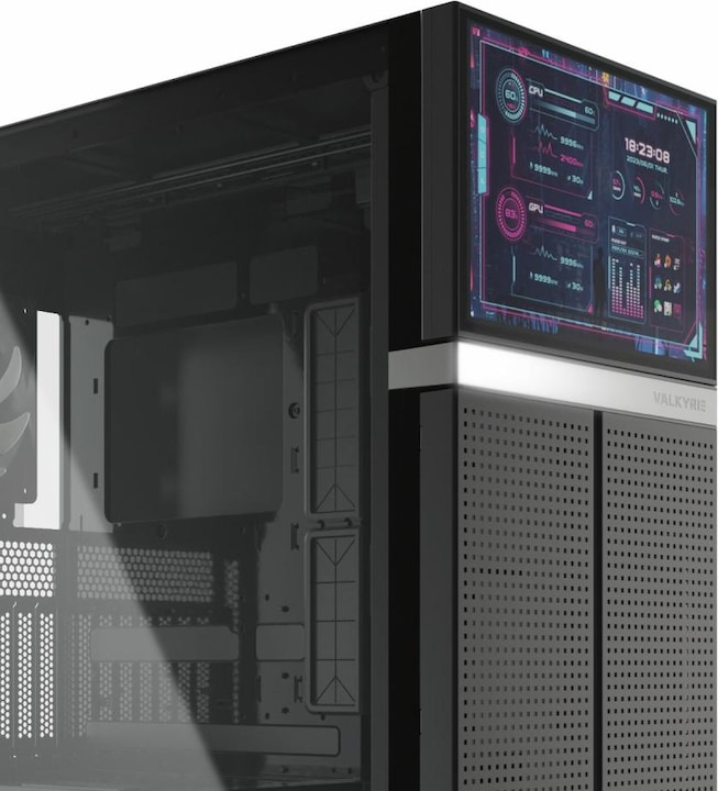 Produktbild Valkyrie VK02 LCD Black (ITX, ATX, mATX, Mini-ITX)