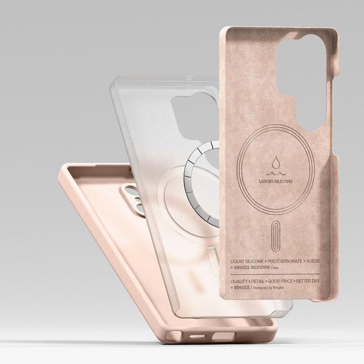 Produktbild Ringke Silicone MagSafe Case for Samsung Galaxy S25 Ultra - Pink (Samsung Galaxy S25 Ultra)