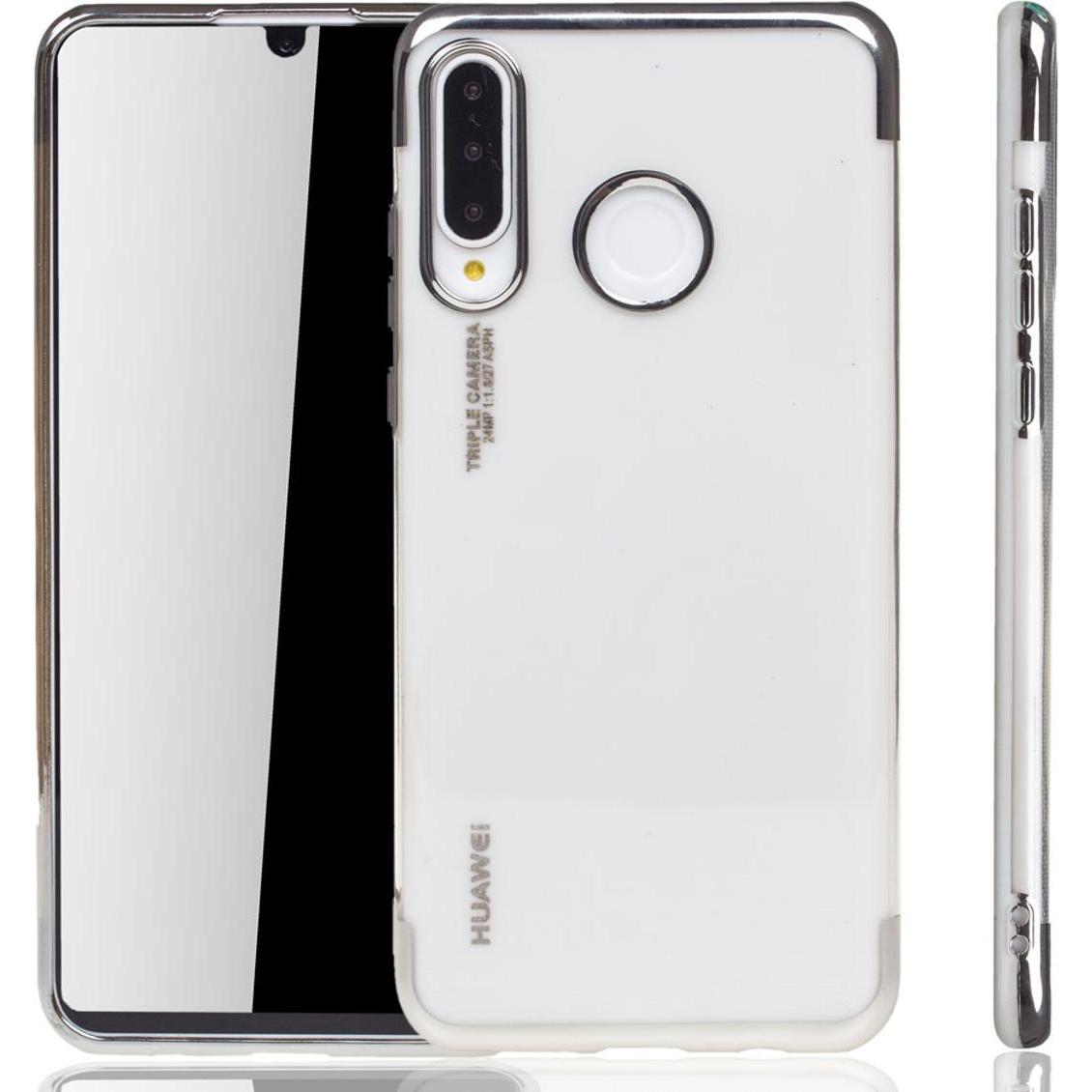 König Design Huawei P30 Lite Hülle Case Handy Cover Schutz Tasche Schutzhülle Bumper Silber (Huawei P30 Lite), Smartphon...