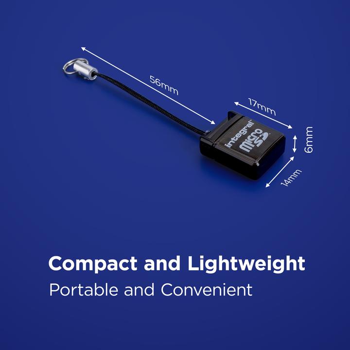 Actual product image Integral Memory microSD Card Reader (USB 2.0)