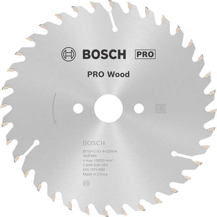 Actual product image Bosch Professional Zubehör PRO Wood circular saw blade, 150 x 2.4 x 20 mm
