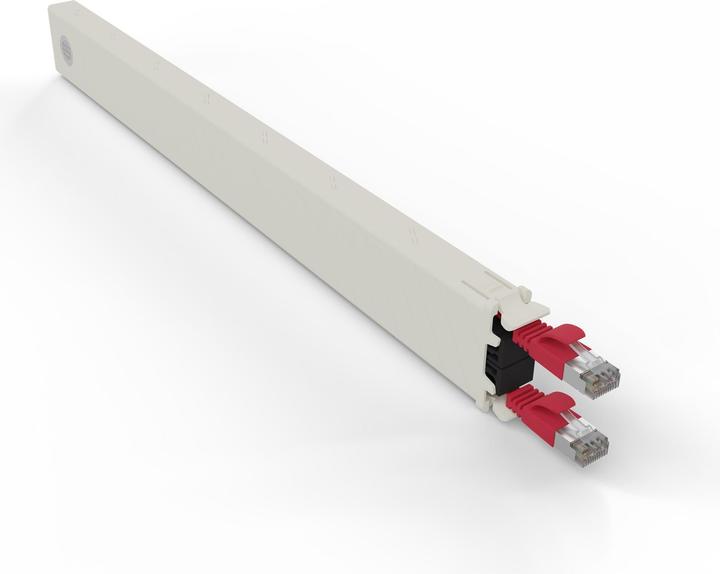 Productafbeelding PATCHBOX één / Cassette / 8RU / Cat 6A, STP, 0,8 m, rood (S/FTP, CAT6a, 0.80 m)