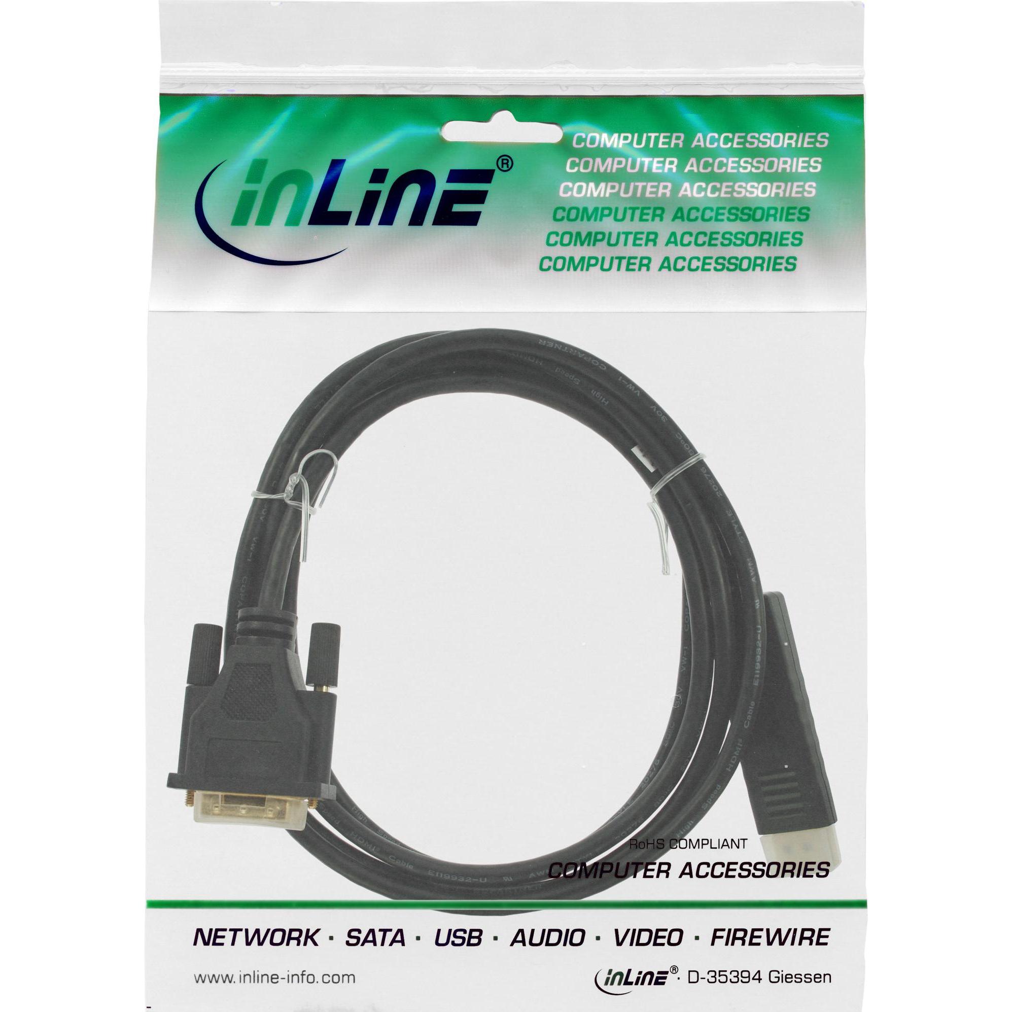 Thumbnail - InLine DisplayPort — DVI (0.50 m, DisplayPort, DVI), Video Kabel