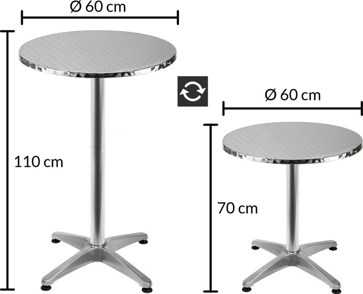 Actual product image Casaria High table (60 x 60 x 70 cm)