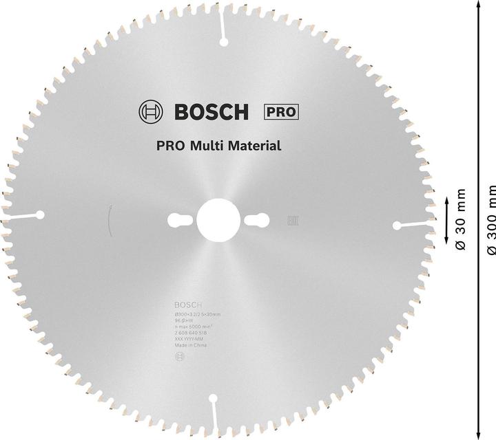 Actual product image Bosch Professional Zubehör PRO Multi Material circular saw blade, 300 x 3.2 x 30 mm