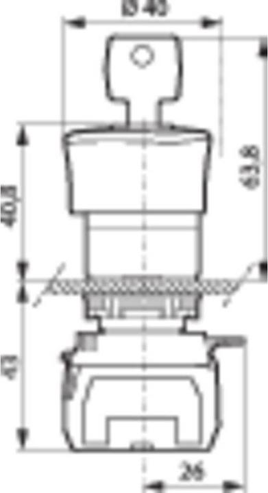 Produktbild Baco Not Aus Schalter L22GR01B Front Kunststoff, Schwarz, mit Statusanzeige 600 V 10 A IP69K 1 St.