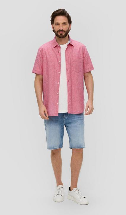 Immagine prodotto s.Oliver Hemd Regular: Kurzarmhemd aus Leinen-Baumwoll-Mix (S)