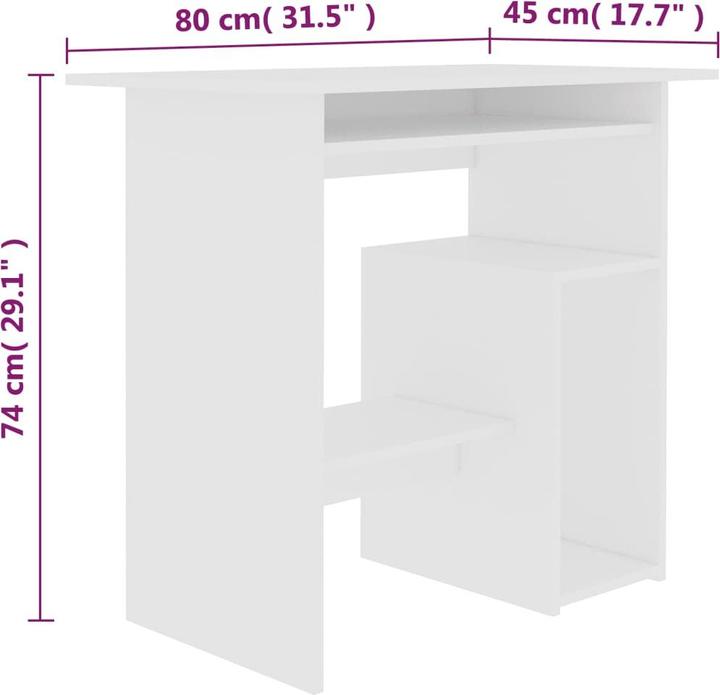 Actual product image vidaXL Schreibtisch (45 x 80 x 74 cm)