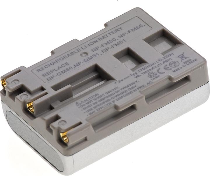 T6 Power Batterij Sony NP-FM50, NP-FM51, NP-FM30, NP-QM50, NP-QM51,, Å¡edá (Batterij van de camera)