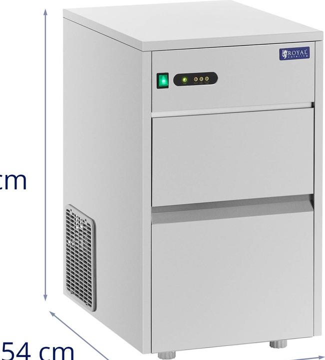 Produktbild Royal Catering Gastro Eiswürfelmaschine Eiswürfelbereiter Icecubemaker 50kg/24h Edelstahl