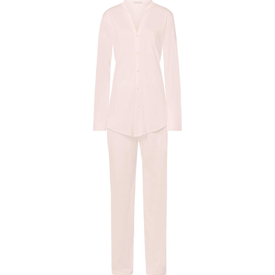 Hanro, Damen, Pyjama, Cotton Deluxe Pyjama Langarm, Rosa, (S)
