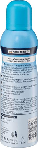 Actual product image dm Balea Wasserspray Aqua (Body cream, 150 ml)