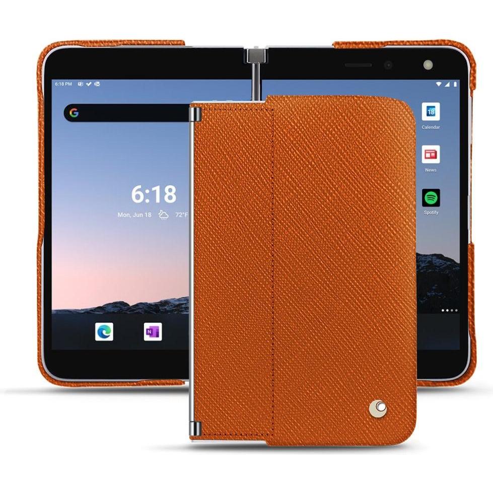 Noreve Lederschutzhülle (Microsoft Surface Duo 2), Smartphone Hülle, Orange