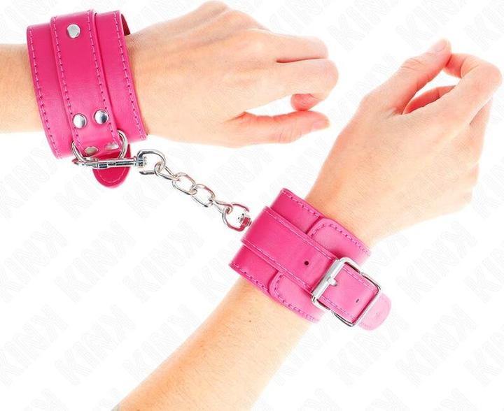 Image du produit Kink Menottes Poignet Raspberry Rose Avec Doublure Raspberry Rose Réglable 20-28 cm X 5,5 cm