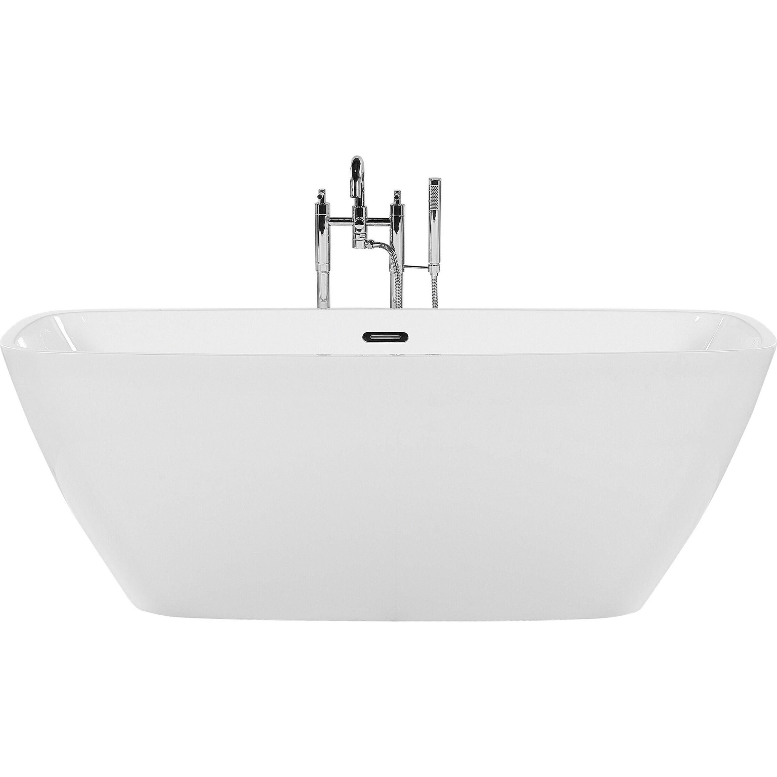Beliani, Badewanne, Badewanne freistehend weiss rechteckig 170 x 78 cm MINGO (252 l, 170 cm, 78 cm)