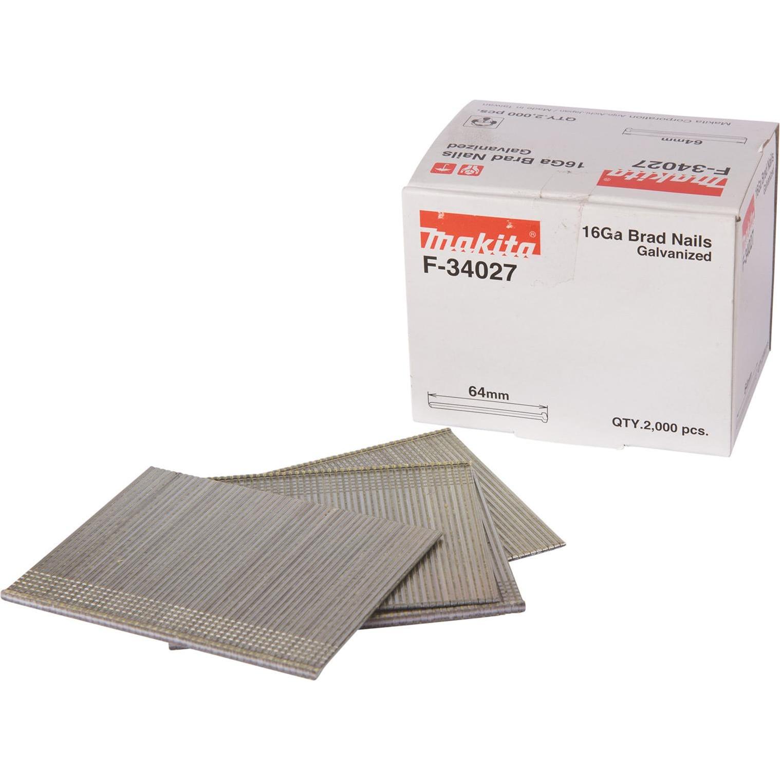 Makita, Chiodi e punti metallici per graffettatrice, BRAD 16GA 1.6X64MM 2000PC