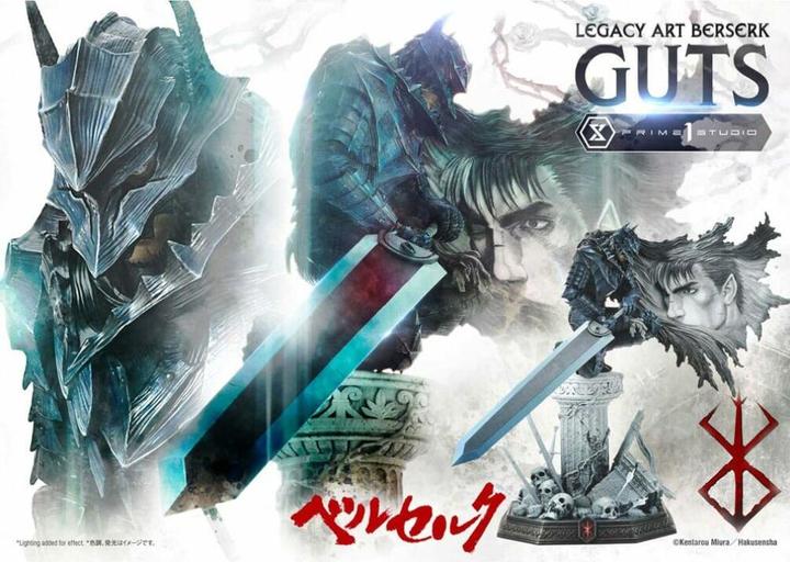 Actual product image Prime 1 Studio Berserk Legacy Art Kentaro Miura Statue statuette 1/6 Guts 45 cm