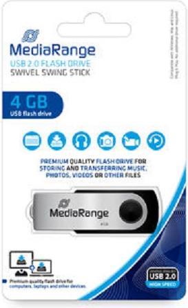 Actual product image MediaRange Memory Drive 2.0 Swivel (4 GB, USB-A)