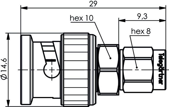 Immagine prodotto Telegärtner Adattatore coassiale spina BNC (Spine e connettori)