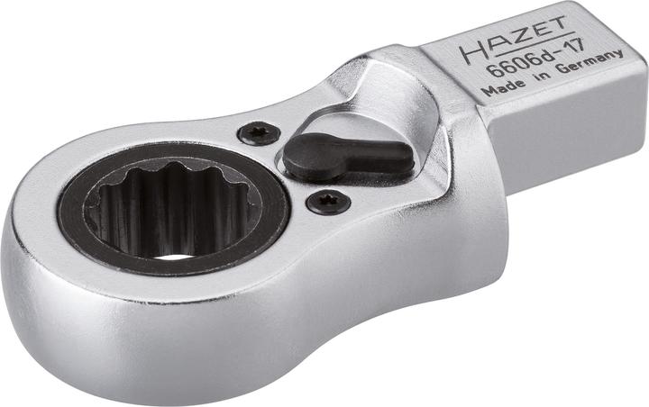 Produktbild HAZET Einsteck-Ratschen-Ringschlüssel 6606D-17 ∙ Einsteck-Vierkant 14 x 18 mm ∙ Aussen Doppel-Sechsk… (1/2")