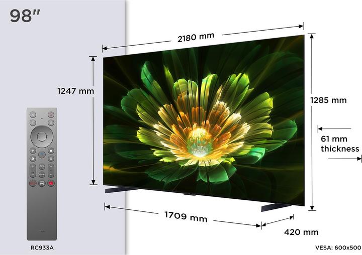 Produktbild TCL 98C79K (98", Mini-LED, 4K, 2025)